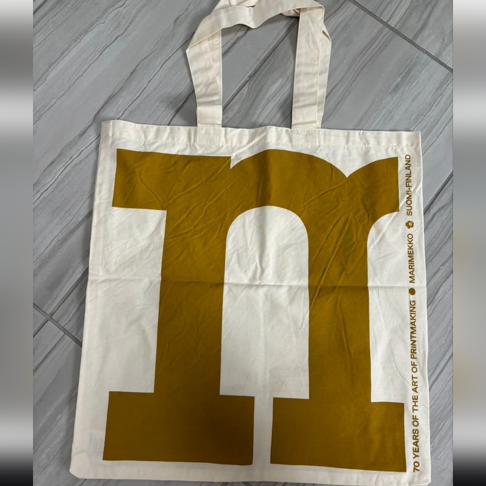 Marimekko 70 years M Brown Tote - Picture 2 of 6